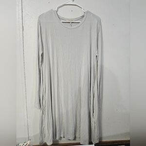 Piko 1988 Light Gray Long Sleeve Dress With Pockets!